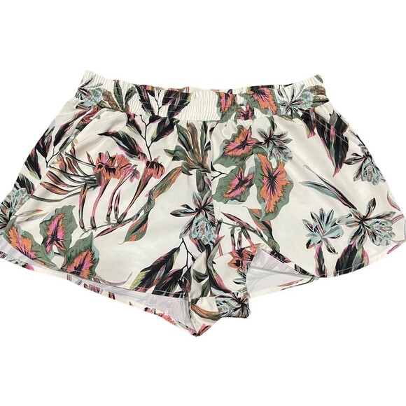 oneil Pants - O'Neill Womens Floral Elastic Waist Pull On Landing Multicolor Hybrid Short XL
